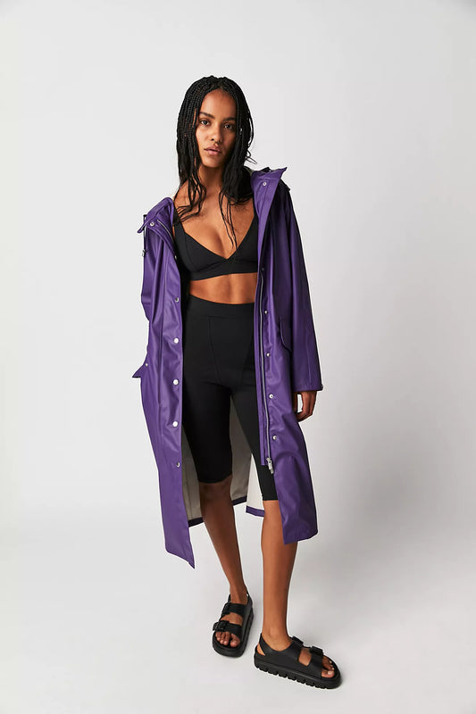 Free People Ilse Jacobsen Purple Rain Jacket Small